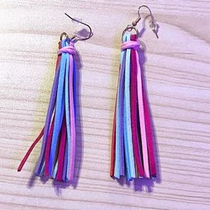 colorful tassel earrings!